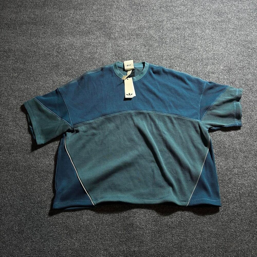 Y2K Adidas Boxy Cropped LA Cienega Short Sleeve Sports Tee NWT 2XL